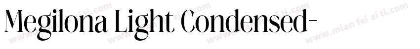 Megilona Light Condensed字体转换